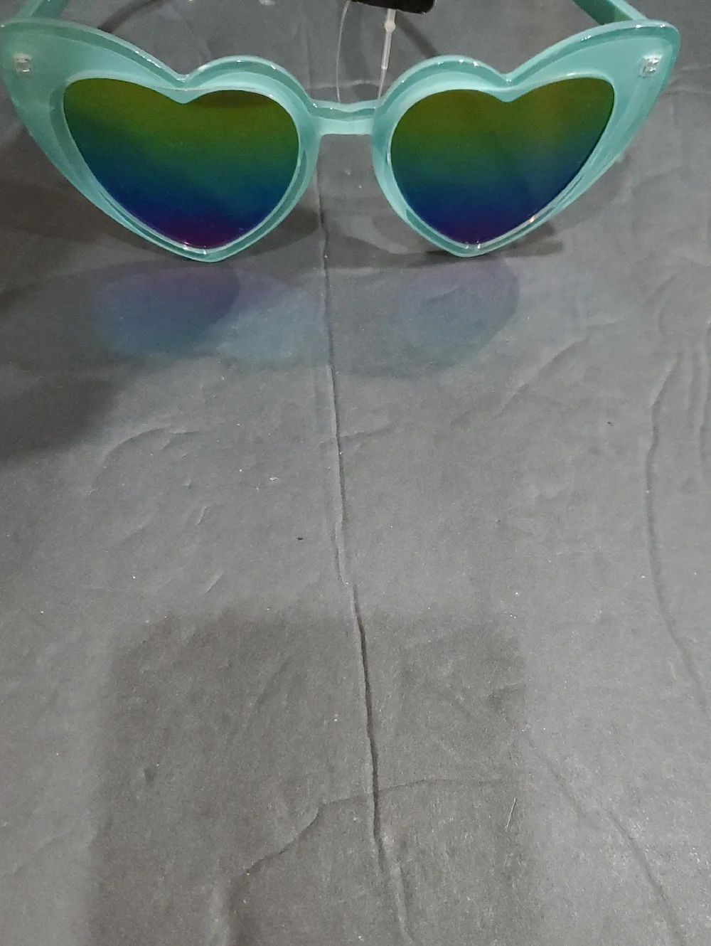Blue Heart‎ shaped cat eye retro vintage style reflective sunglasses new